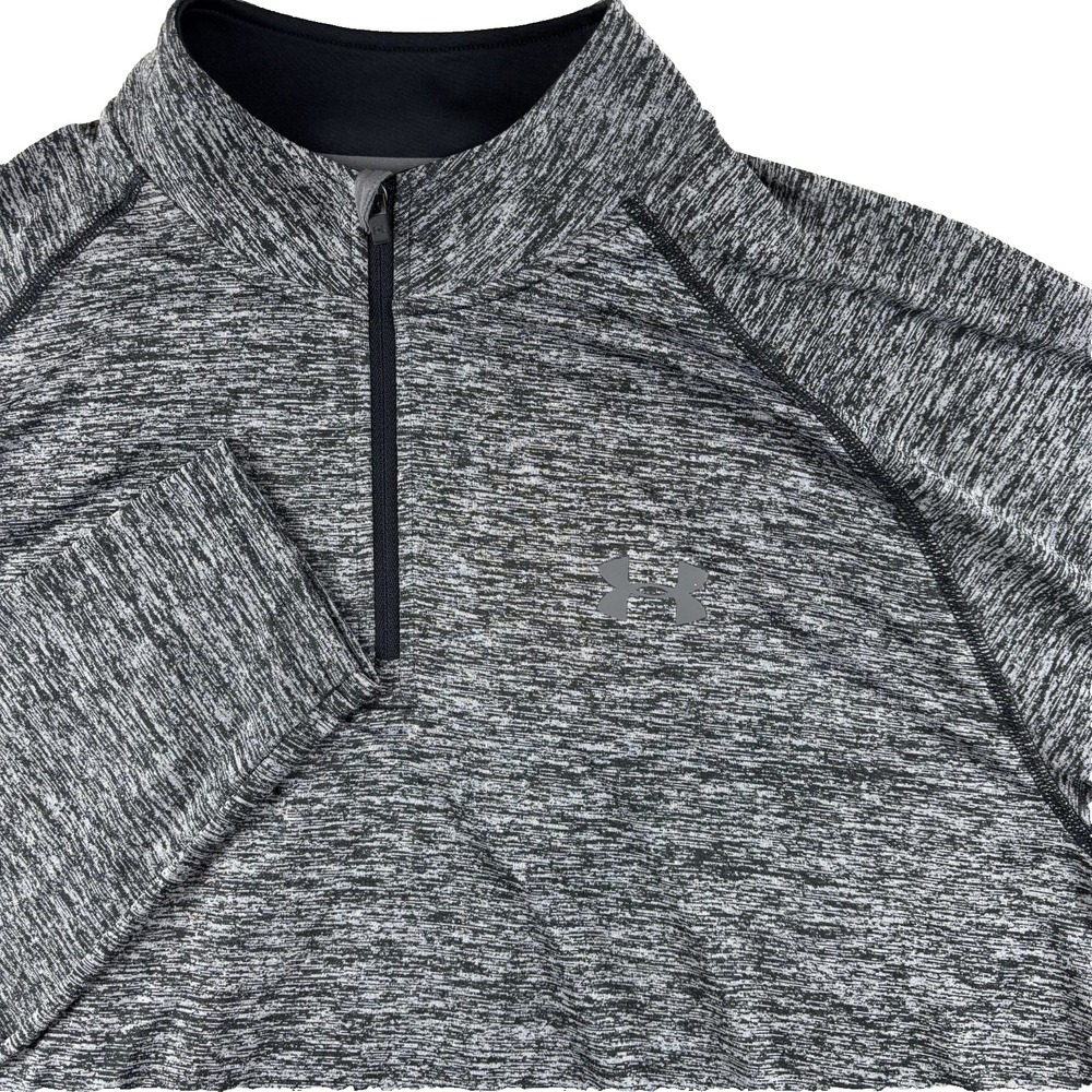 Under Armour‎ HeatGear Quarter Zip Pullover Mens Large Gray Loose Fit Run Hiking